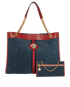 Large Rajah Tote Bag, £750, Handbags, Blue, Suede, Other view